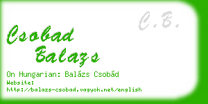 csobad balazs business card