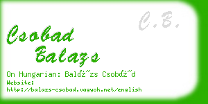 csobad balazs business card